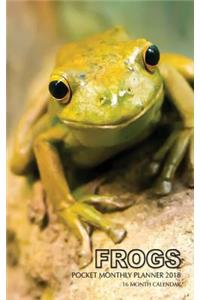 Frogs Pocket Monthly Planner 2018