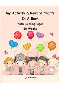 My Activity & Reward Charts In A Book With Coloring Pages (60 Weeks)