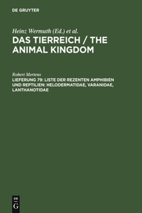 Liste der rezenten Amphibien und Reptilien