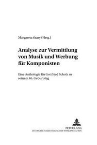 Analyse Zur Vermittlung Von Musik Und Werbung Fuer Komponisten