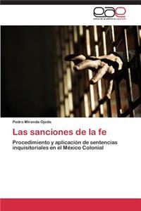 Las sanciones de la fe