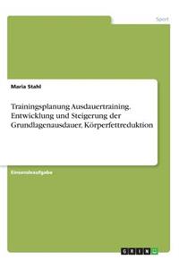 Trainingsplanung Ausdauertraining. Entwicklung und Steigerung der Grundlagenausdauer, Körperfettreduktion