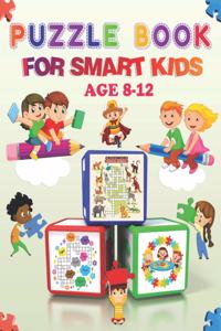 Puzzle book for smart kids age 8-12