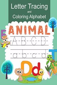 Letter Tracing and Coloring Alphabet Animal