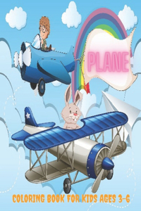 plane coloring book for kids ages 3-6