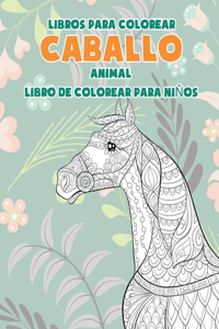 Libros para colorear - Libro de colorear para niños - Animal - Caballo