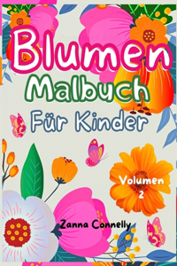 Blumen Malbuch für Kinder