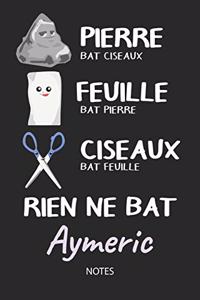 Rien ne bat Aymeric - Notes