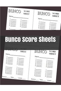 Bunco Score Sheets