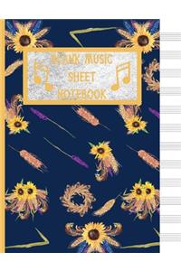 Blank Music Sheet Notebook