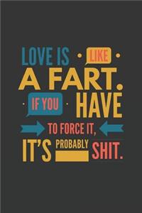 Love Is Like a Fart If You Have to Force It It's Probably Shit