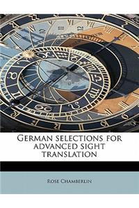 German Selections for Advanced Sight Translation