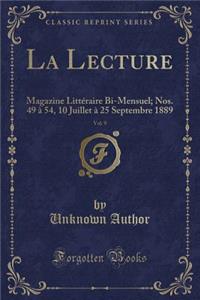 La Lecture, Vol. 9