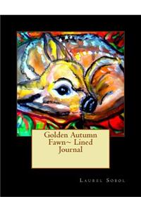 Golden Autumn Fawn Lined Journal
