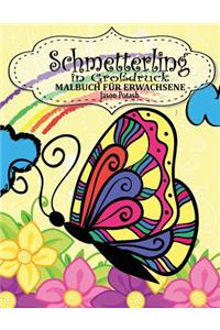 Schmetterling in Großdruck Malbuch Fur Erwachsene