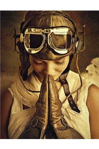 On a Wing and a Prayer - Steampunk Blank Sketchbook