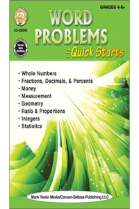 Word Problems Quick Starts Workbook