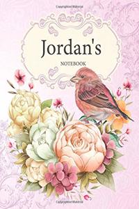 Jordan's Notebook: Premium Personalized Ruled Notebooks Journals for Women and Teen Girls