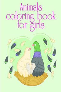 Animals coloring book for girls