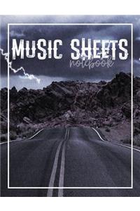 Music Sheets Notebook