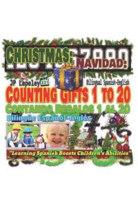 Christmas: Counting Gifts 1 to 20. Bilingual Spanish-English: Navidad: Contando Regalos 1 al 20. Bilingüe Español-Inglés