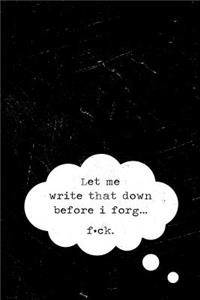 The Forgetful Journal