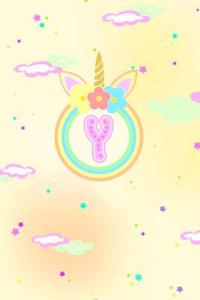 Unicorn Horn Monogram Journal - Letter Y