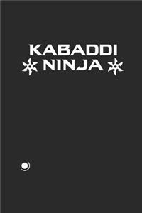 Kabaddi Ninja: Notizbuch Journal 6x9 Notebook Lined