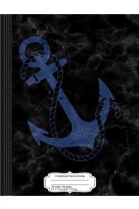 Vintage Nautical Anchor Pirate Sailing Boat Composition Notebook