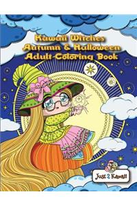 Kawaii Witches Autumn & Halloween Adult Coloring Book