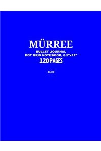 Murree Bullet Journal, Blue, Dot Grid Notebook, 8.5