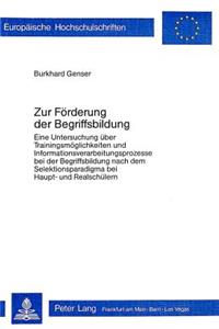 Zur Foerderung der Begriffsbildung