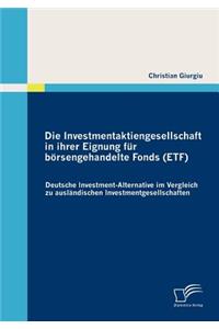 Investmentaktiengesellschaft in ihrer Eignung für börsengehandelte Fonds (ETF)