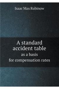 A Standard Accident Table as a Basis for Compensation Rates