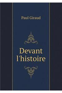 Devant l'Histoire