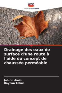 Drainage des eaux de surface d'une route à l'aide du concept de chaussée perméable