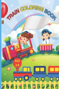 train coloring book AGE 2-8