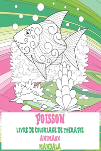Livre de coloriage de thérapie - Mandala - Animaux - Poisson
