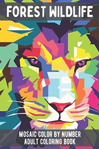 Forest Wildlife Mosaic Color By Number Adult Coloring Book