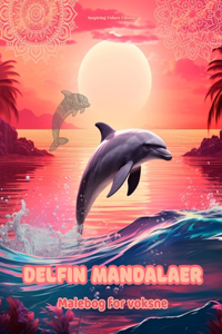 Delfin mandalaer Malebog for voksne Antistress-mønstre, der fremmer kreativiteten