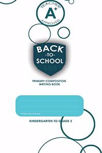 (White) Back To School, Primary Composition Writing Book, Blank Write-in Notebook.