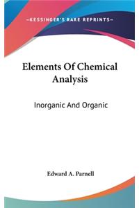 Elements Of Chemical Analysis