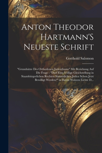 Anton Theodor Hartmann'S Neueste Schrift
