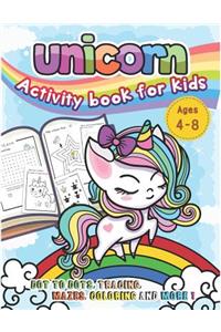 Unicorn Activity Book for Kids Ages 4-8