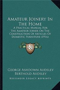 Amateur Joinery in the Home