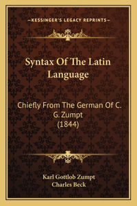 Syntax Of The Latin Language