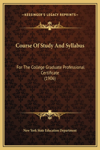 Course Of Study And Syllabus