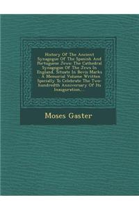 History of the Ancient Synagogue of the Spanish and Portuguese Jews