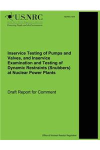 Inservice Testing of Pumps and Valves, and Inservice Examination and Testing of Dynamic Restraints (Snubbers) at Nuclear Power Plants