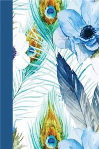 Sketchbook: Feathers and Flowers 6x9 - Blank Journal with No Lines - Journal Notebook with Unlined Pages for Drawing and Writing on Blank Paper